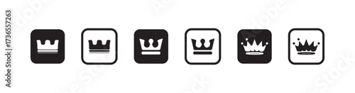 Crown icons set, Crown symbol collection,  royal luxury crown collection,  Vector illustration EPS 10.