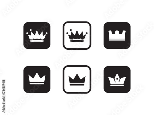 Crown Icon vector,  Flat Style, Royal Crown Symbol Collection,  Vector illustration EPS 10.
