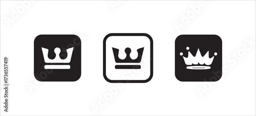 Crown icons set, Crown symbol collection,  royal luxury crown collection,  Vector illustration EPS 10.