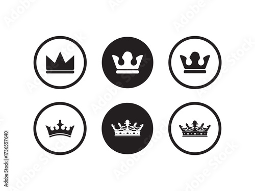 Crown icon icon, Crown symbol vector sign isolated on white background, Black crown symbol, Vector illustration eps 10.
