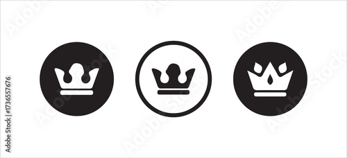 Crowns icon set, Silhouette crown collection,  Crown vector icon,  Vector illustration EPS 10.