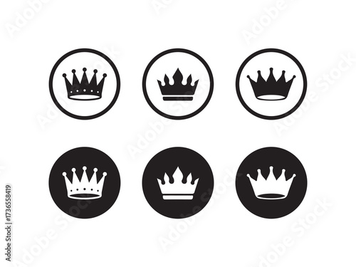Crown Icon vector,  Flat Style, Royal Crown Symbol Collection,  Vector illustration EPS 10.