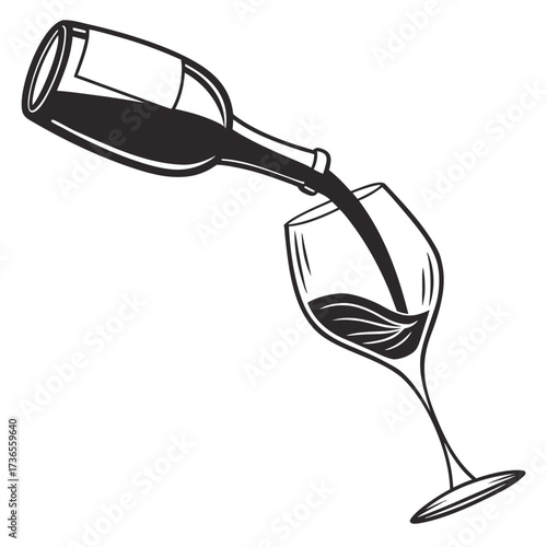 Wine pouring into glass, a moment of indulgence
