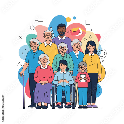 A Diverse Group of People of All Ages and Abilities Standing Together.