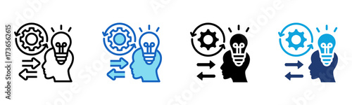 Initiative Idea icon Multi Style Vector Illustration