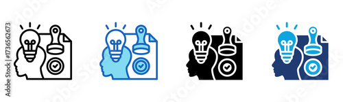 Idea Validation icon Multi Style Vector Illustration