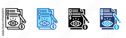 Vision Statement icon Multi Style Vector Illustration