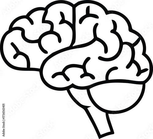 Vector art of human brain illustration