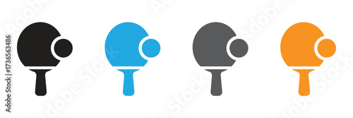 Invite fun and energetic play with these colorful ping pong paddles! Ideal for sports brands, recreational campaigns, vibrant designs, and concepts promoting active lifestyles.