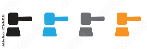 Sleek door handle icons in various colors bring a modern touch to architectural and design projects, perfect for enhancing user interfaces and presentations.