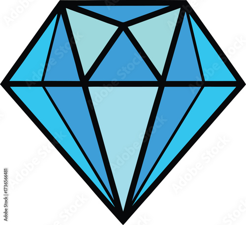 Blue Diamond Gemstone Icon