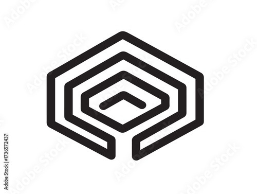 Minimalist gallery icon in bold elegant simple vector style