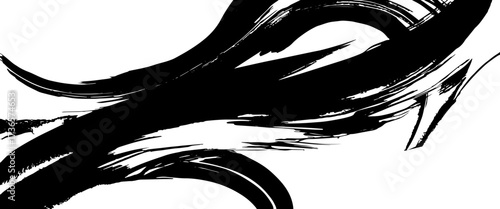 Vector black and white marble fluid paint background..