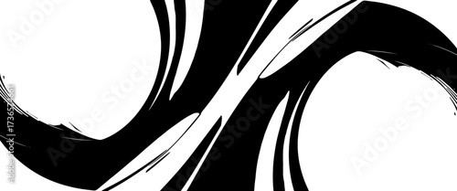 Vector black and white marble fluid paint background..