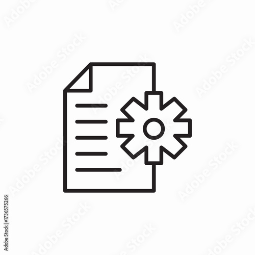 file settings icon sign vector