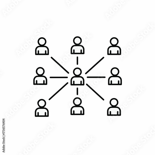 Connected people forming a network, symbolizing communication and community.