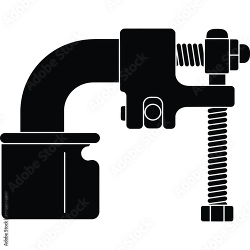 C-Clamp Illustration tool vise fastener woodworking metalworking construction hardware equipment industrial mechanic repair screw