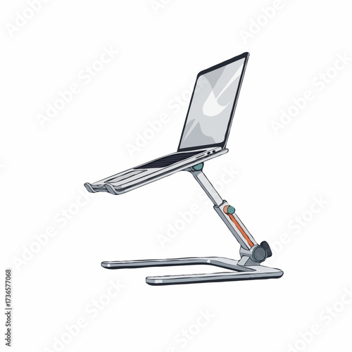 Adjustable portable laptop stand with ergonomic design for comfortable work and optimal viewing angles