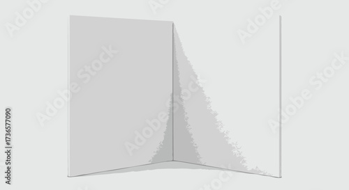 Abstract Corner With Subtle Shadow and Light Playing on a Clean, Minimalist White Surface