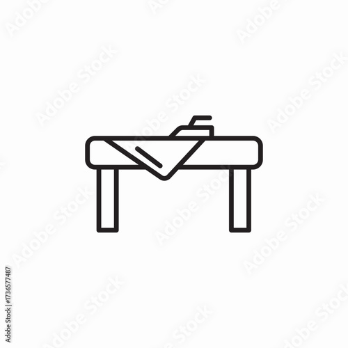ironing table icon sign vector