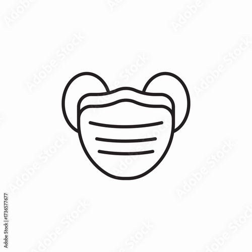 medical mask icon sign vector
