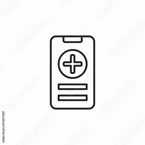 phone hospital online icon sign vector
