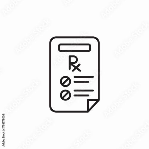 prescription pills icon sign vector