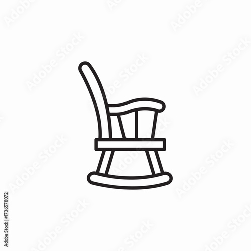 rocking chair icon sign vector