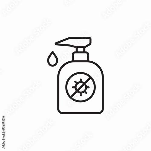 sanitizer hand icon sign vector