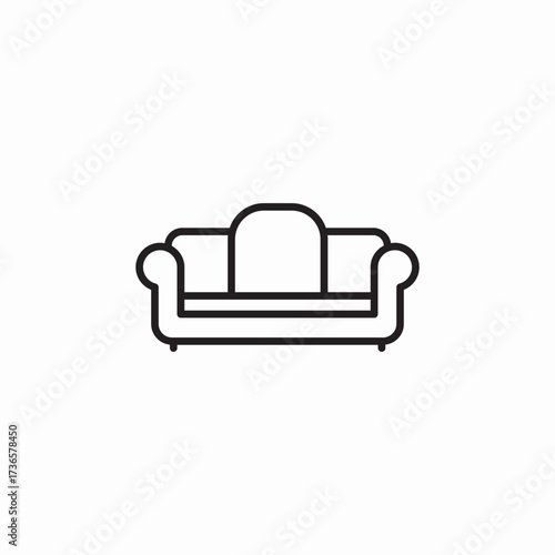sofa seat icon sign vector