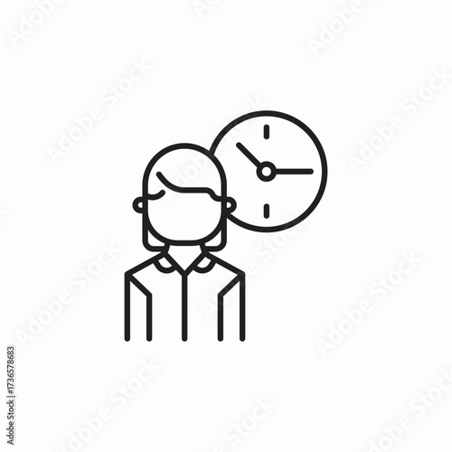 working time icon sign vector