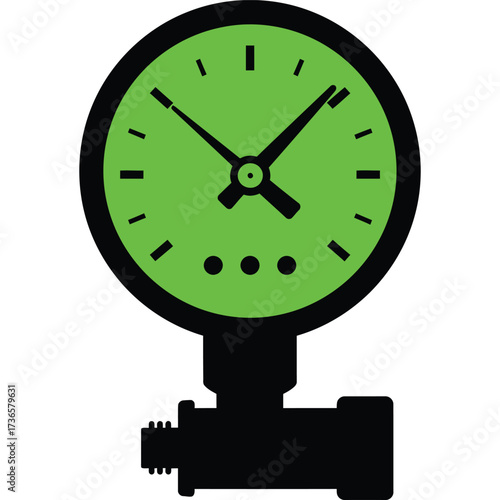 Pressure Gauge Illustration measurement instrument meter dial indicator equipment industrial mechanical technology control system