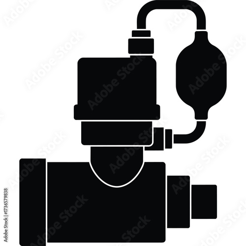 Pressure Reducing Valve Silhouette plumbing pipe control system water gas flow industrial equipment technology mechanical engineering