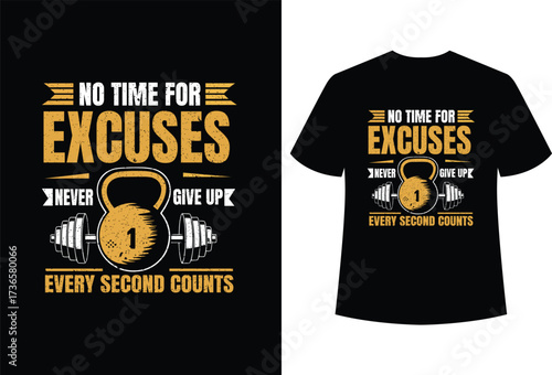 Motivational Fitness T-Shirt Design