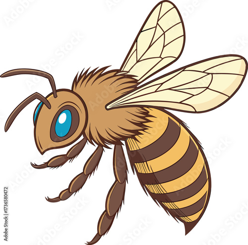 Vector art of cartoon bee