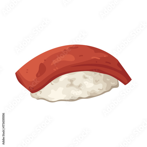 Illustration of Tuna Nigiri Sushi