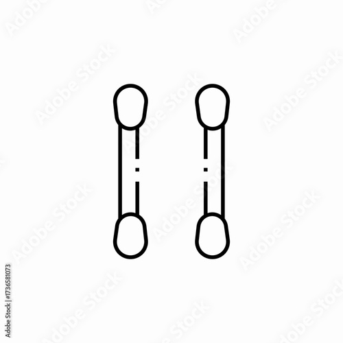 cotton swabs icon sign vector