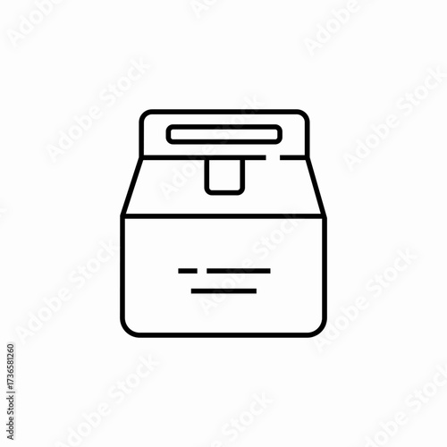 food delivery package icon sign vector