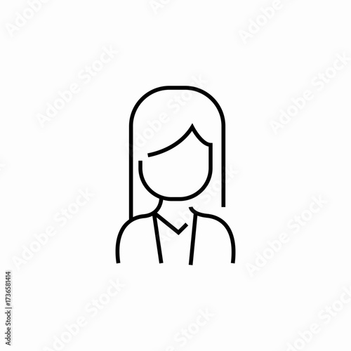 girl female user icon sign vector