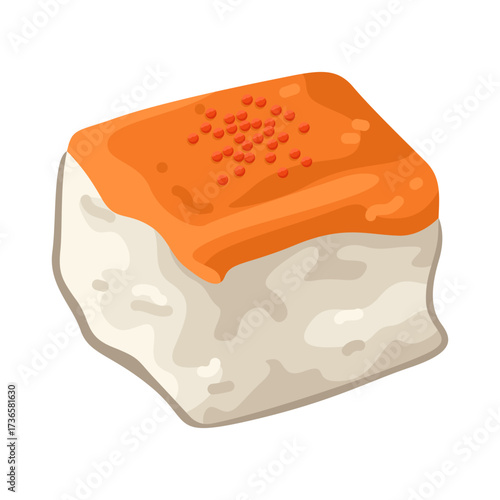 Illustration of Delicious Square Sushi
