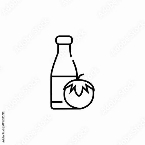 tomato ketchup icon sign vector