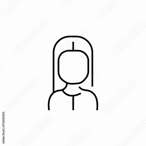 user girl woman icon sign vector