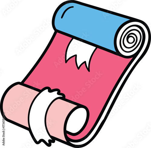 Rolled Yoga Mat or Paper Icon
