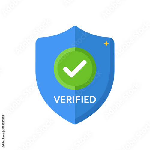 Verified mark icon shows symbol of trust, quality and approval. Verified mark icon represents guarantee. Visual of verified mark icon for secure services, product endorsement,