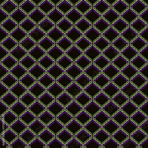 Ethnic tribal smoky black seamless textile art