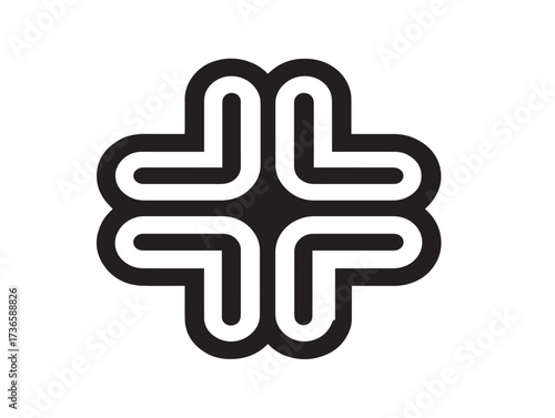 Clean printer symbol vector for office software and user interfaces