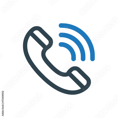 Illustration of a phone receiver with sound waves emanating from the top right