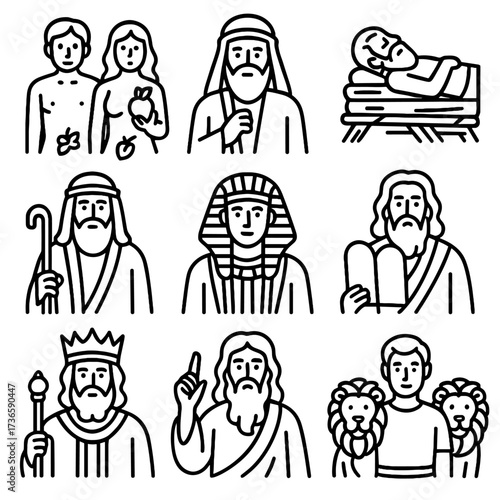Vector den jacob daniel testament icon icons adam moses old joseph isaac