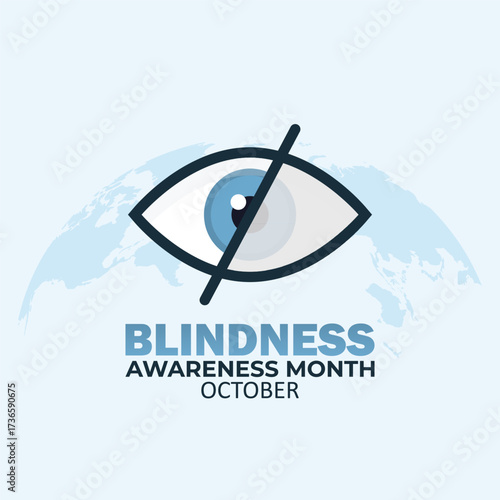 Vector graphic of Blindness Awareness Month for Blindness Awareness Month celebration.