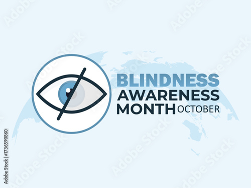 Vector graphic of Blindness Awareness Month for Blindness Awareness Month celebration.